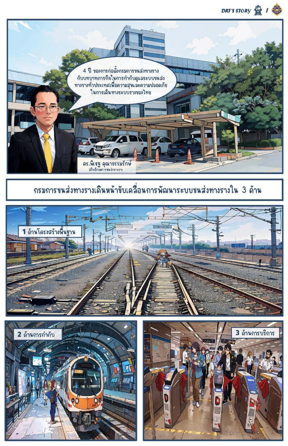 กรมการขนส่งทางรางกับการขับเคลื่อนการพัฒนาระบบขนส่งทางราง