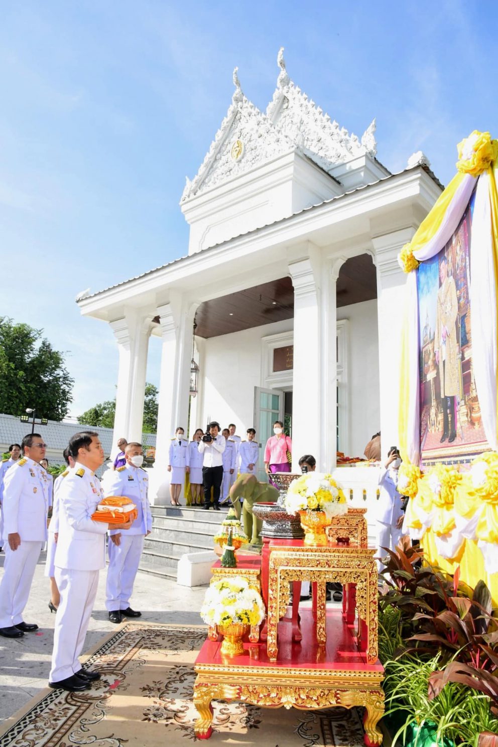 พิธีถวายผ้ากฐินพระราชทาน กระทรวงคมนาคม ประจำปี 2566 ณ วัดพระราม 9 กาญจนาภิเษก