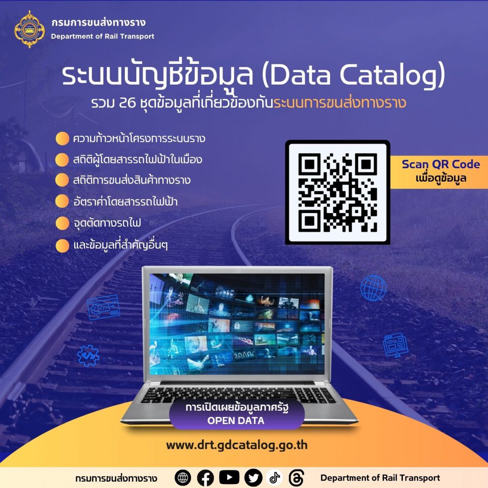 ขร. เดินหน้าพัฒนาระบบบัญชีข้อมูล (Data Catalog) เพื่อนำไปสู่การเปิดเผยข้อมูลภาครัฐ (Open Data)