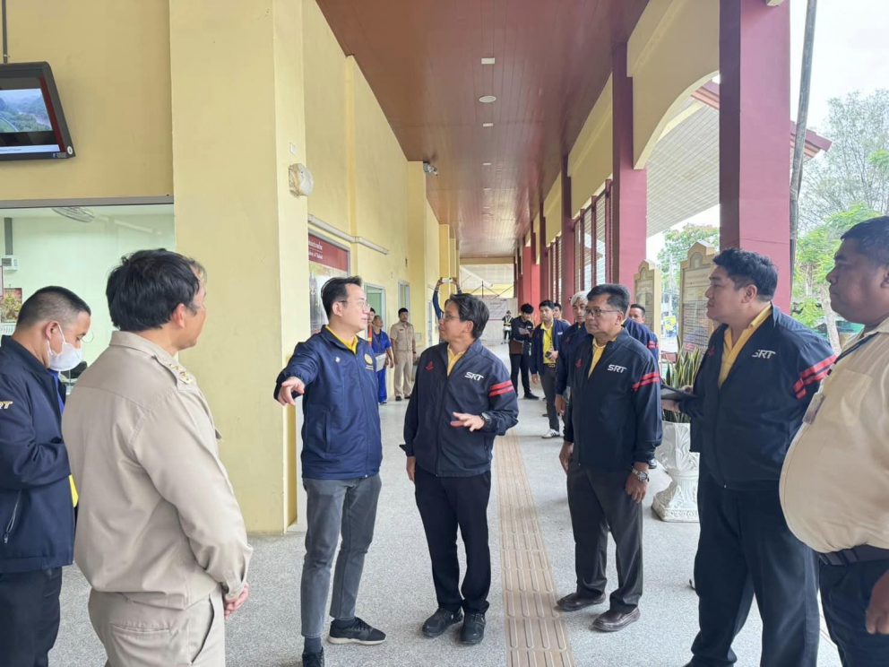 ลงพื้นที่ตรวจเยี่ยมสถานีรถไฟเพชรบุรี โครงการก่อสร้างรถไฟทางคู่ช่วงนครปฐม-หัวหิน สัญญา 2 ช่วงหนองปลาไหล-หัวหิน