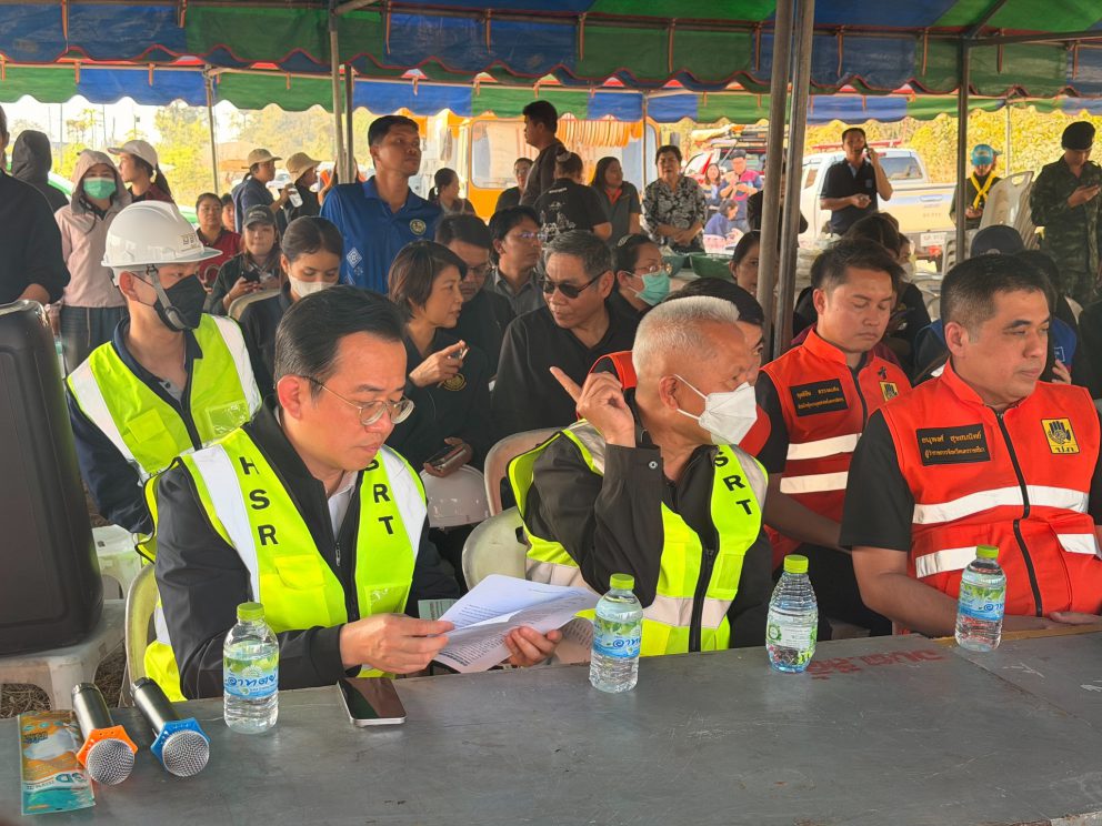 อธิบดีกรมราง นำทีมลงพื้นที่ ตรวจสอบเหตุเครนถล่ม–ทบทวนมาตรการความปลอดภัยโครงการรถไฟความเร็วสูง